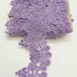 Lila Fransız Güpür Dantel-DAN-180