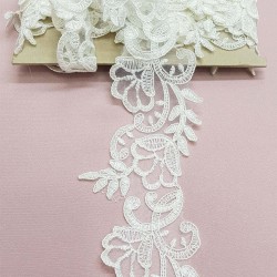 Krem Fransız Güpür Dantel-DAN-181