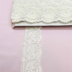 Krem Fransız Güpür Dantel-DAN-182