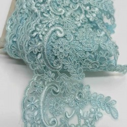 Su Yeşili Fransız Güpür Şerit Dantel-DAN-193