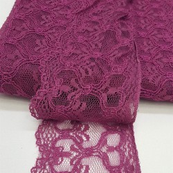 Koyu Fuşya Kolalı Kuğu Dantel-DAN-256
