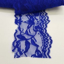 Saks Mavi Likralı Esnek Dantel-DAN-287