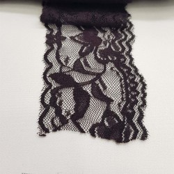 Koyu Kahve Likralı Esnek Dantel-DAN-289