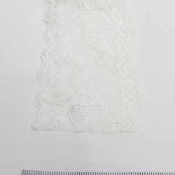 Krem Likralı Esnek Dantel Şerit-DAN-296