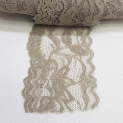 Gri Likralı Esnek Dantel Şerit-DAN-297