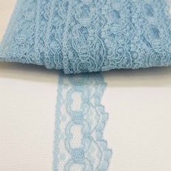 Bebe Mavi Kolalı Kuğu Dantel 3 cm-DAN-306