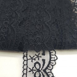 Siyah Desenli Dar Dantel-DAN-311