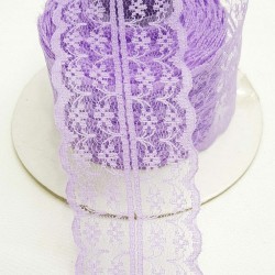 Lila Çift Taraflı Dantel 5 cm-DAN-330