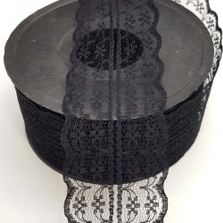 Siyah Çift Taraflı Dantel 5 cm-DAN-333