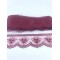 Bordo Çiçek Desenli Dar Dantel-DAN-341
