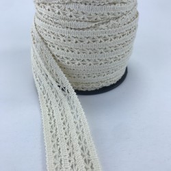 Krem Üç Çizgi Kopanaki Dantel-DAN-344