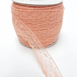 Somon Çiçek Desenli Dantel-DAN-363