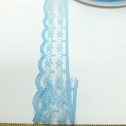 Bebe Mavi Çiçek Desenli Dantel-DAN-365