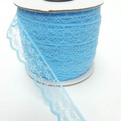 Bebe Mavi Çiçek Desenli Dantel-DAN-365