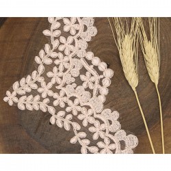 Pudra Yaprak Desen Fransız Güpür 1293-DAN-384