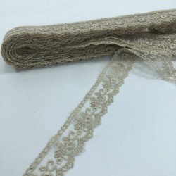 Vizon Detaylı Desenli Kenar Dantel-DAN-507