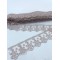 Pudra Geniş Çiçek Desenli Kenar Dantel-DAN-518