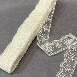 Kenarlı Oyma Desenli Güpür Dantel Fisto 1 Top 9 Metre-DAN-529