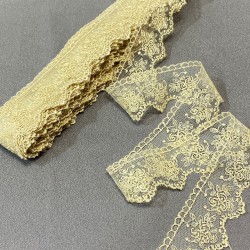 Oymalı Küçük Papatya Desenli Güpür Dantel Fisto 1 Top 9 Metre-DAN-535