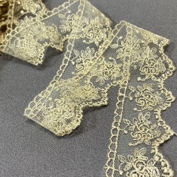 Oymalı Küçük Papatya Desenli Güpür Dantel Fisto 1 Top 9 Metre-DAN-535