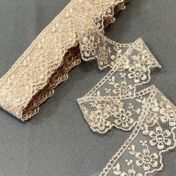 Büyük Çiçekli Kenar Güpür Dantel Fisto 1 Top 9 Metre-DAN-540