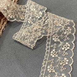 Oyma Detaylı Pudra Kenar Güpür Dantel Fisto 1 Top 9 Metre-DAN-543