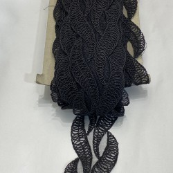 Siyah Su Yolu Desenli Dantel-DAN-550