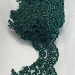 Yeşil Fransız Güpür Dantel-DAN-554