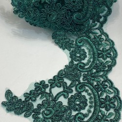 Yeşil Fransız Güpür Dantel-DAN-554