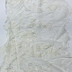 Krem Geniş Sakallı Dantel 18 Cm-DAN-557