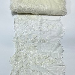 Krem Geniş Sakallı Dantel 18 Cm-DAN-557