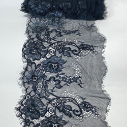 Koyu Lacivert Geniş Sakallı Dantel 18 Cm-DAN-558