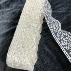 Krem Güpür Dantel Model 113-DAN-583