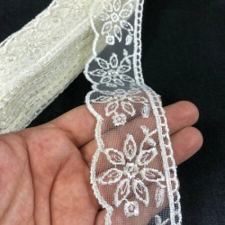 Krem Güpür Dantel Model 115-DAN-587