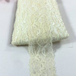 Krem Likralı Dantel Süsleme Danteli 1 Metre-DAN-594