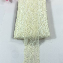 Krem Likralı Dantel Süsleme Danteli 1 Metre-DAN-594