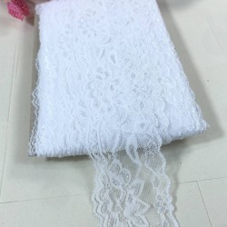 Beyaz Likralı Dantel Süsleme Danteli  1 Metre-DAN-600