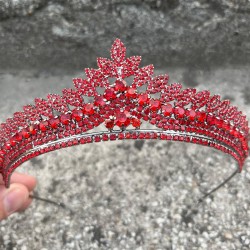 Daniela Kırmızı Gelin Kına Tacı Özel Gün Aksesuar Kadın Taç Saç Aksesuarı-DANIELA-3 Daniela Kırmızı Gelin Kına Tacı Özel Gün Aksesuar Kadın Taç Saç Aksesuarı-DANIELA-3