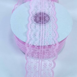 Pembe Dantel Kurdele 5 Cm 1 Top 25 Metre-DANTELKURDELE-1003
