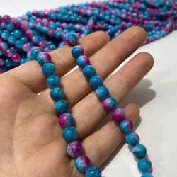 Koyu Fuşya Desenli Dizi Cam Boncuk 1 Dizi 8 Mm-DCB-1033 Koyu Fuşya Desenli Dizi Cam Boncuk 1 Dizi 8 Mm-DCB-1033