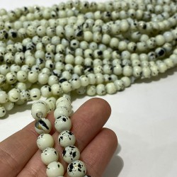 Krem Desenli Dizi Cam Boncuk 1 Dizi 8 Mm-DCB-1047 Krem Desenli Dizi Cam Boncuk 1 Dizi 8 Mm-DCB-1047