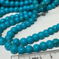 Açık Turkuaz Desenli Dizi Cam Boncuk 1 Dizi 8 Mm-DCB-1056 Açık Turkuaz Desenli Dizi Cam Boncuk 1 Dizi 8 Mm-DCB-1056