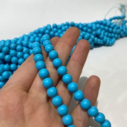 Mat Mavi Desenli Dizi Cam Boncuk 1 Dizi 8 Mm-DCB-1058 Mat Mavi Desenli Dizi Cam Boncuk 1 Dizi 8 Mm-DCB-1058