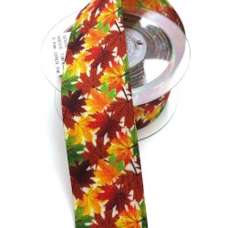 Yaprak Desenli Koton Kurdela 4 cm 1 mt-DGK-1003