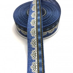 Dantel Desenli Koton Kurdela 2,5 cm 1 mt-DGK-1014