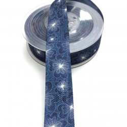 Çiçek Desenli Koton Kurdela 2,5 cm 1 mt-DGK-1015