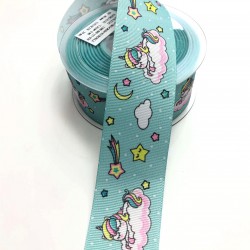 Ünicorn Desenli Grogren Kurdela 4 cm 1 mt-DGK-1023