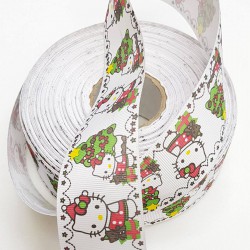 Hello Kitty Baskılı Kurdele 3 cm-DGK-1055
