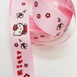 Hello Kitty Baskılı Kurdele 3 cm-DGK-1059