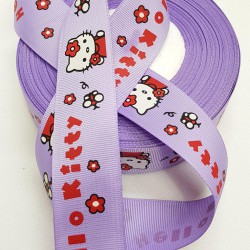 Hello Kitty Baskılı Kurdele 3 cm-DGK-1060